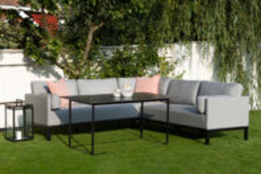 Evie spisevinkel sofa &#8211; Sunbrella lead chiné